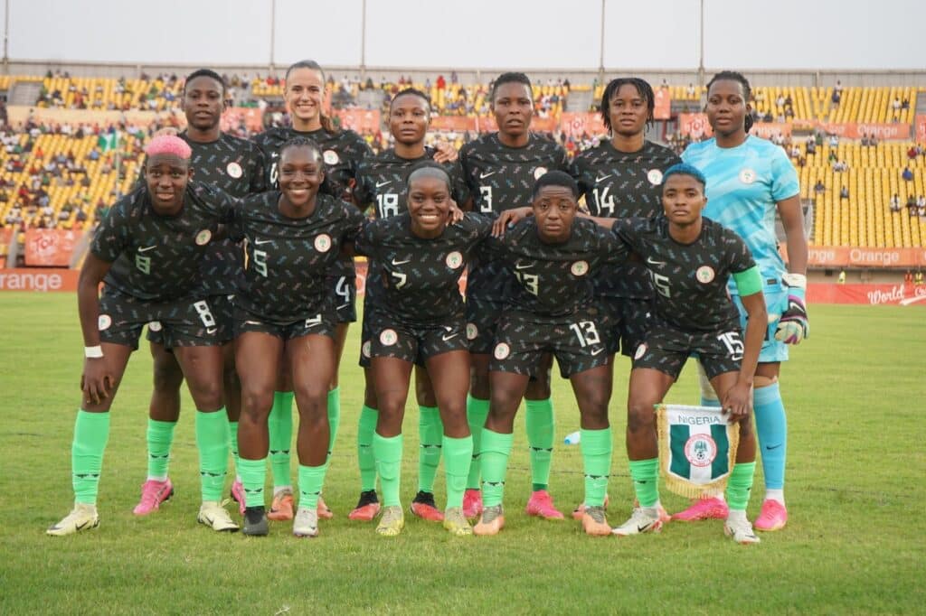 Falcons lineup against Cameroon.