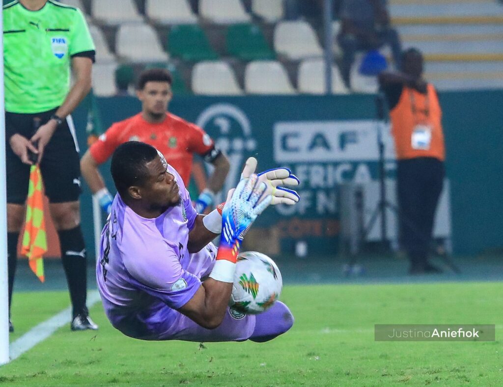 Stanley Nwabali joins Super Eagles AFCON camp in Cairo