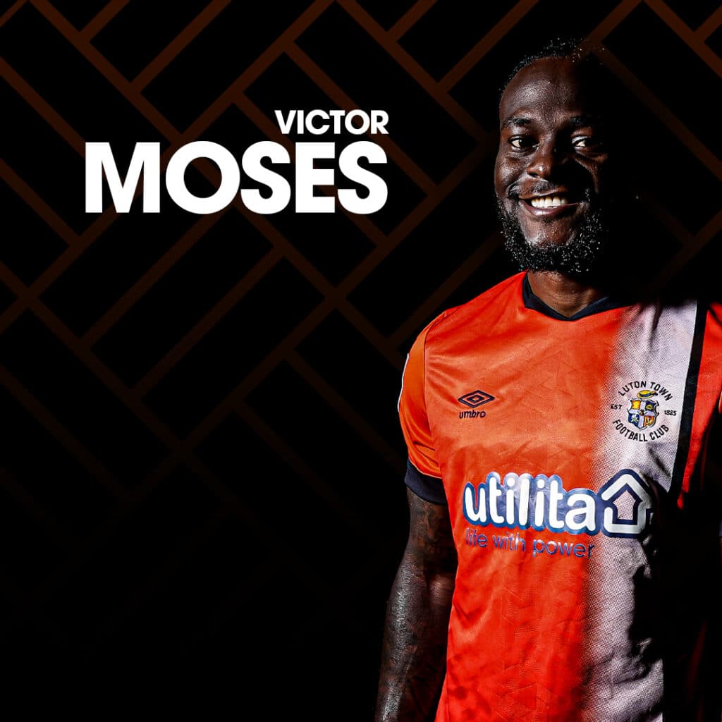 Victor Moses aims to lead Luton Town’s Premier League comeback