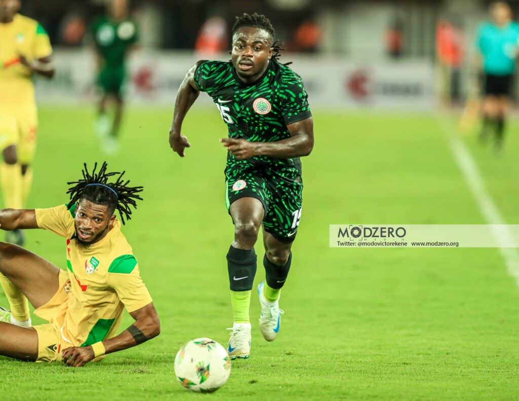 Lyle Foster confident Bafana Bafana will clinch World Cup ticket ahead of Nigeria, Benin 39 Moses Simon in action against Benin