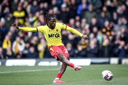 Tom Dele-Bashiru scores as Watford secure derby victory