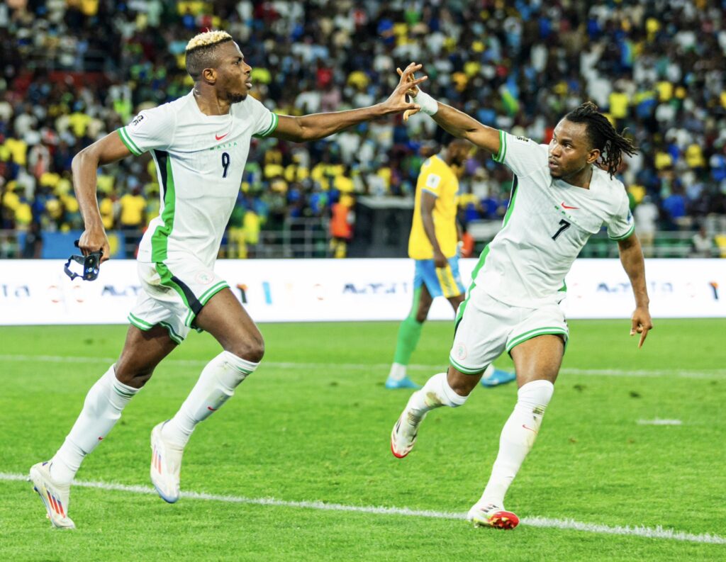 Super Eagles players celebrate ‘Africa’s Best’ Ademola Lookman