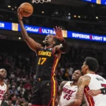 Onyeka Okongwu in action against the the Miami Heat