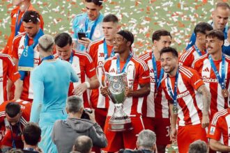 Onyemaechi’s Olympiacos win 29th Greek Cup, secure 19th domestic double