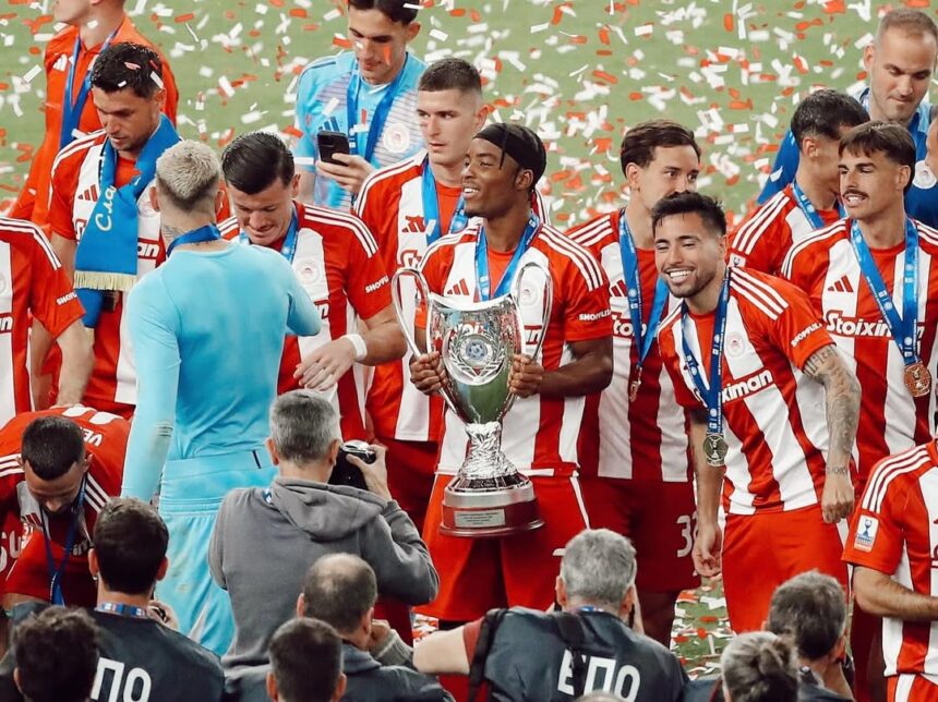 Onyemaechi’s Olympiacos win 29th Greek Cup, secure 19th domestic double