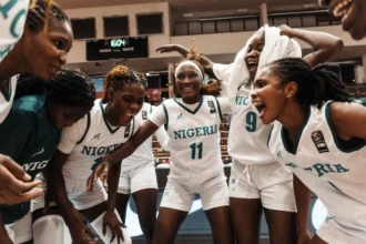 Junior D'Tigress celebrating their win over China