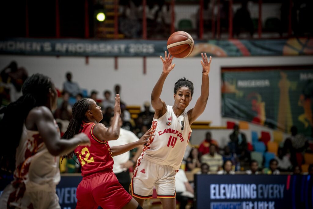 Cameroon girls in action against Angola