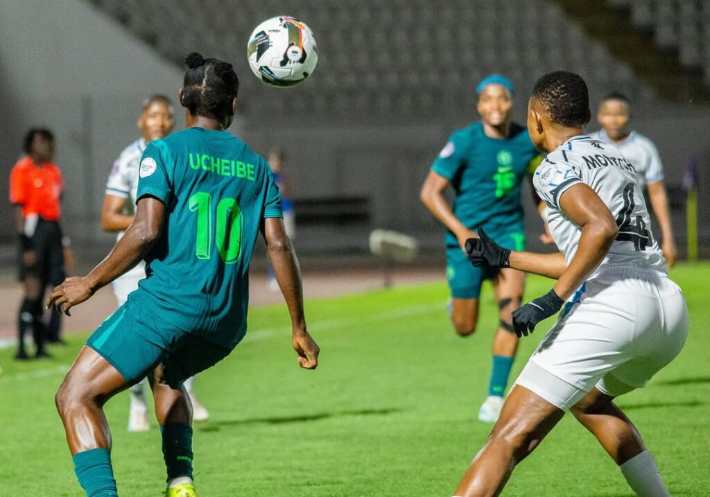 Christy Ucheibe in action against Botswana