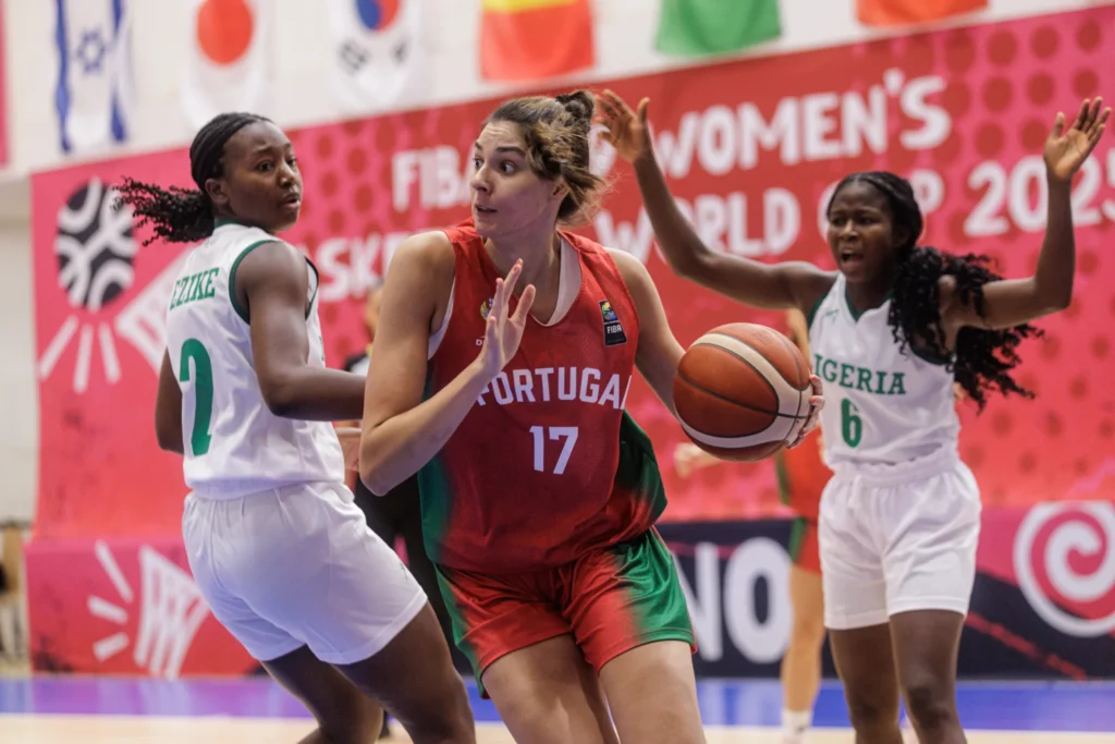 Junior D'Tigress in action against portugal