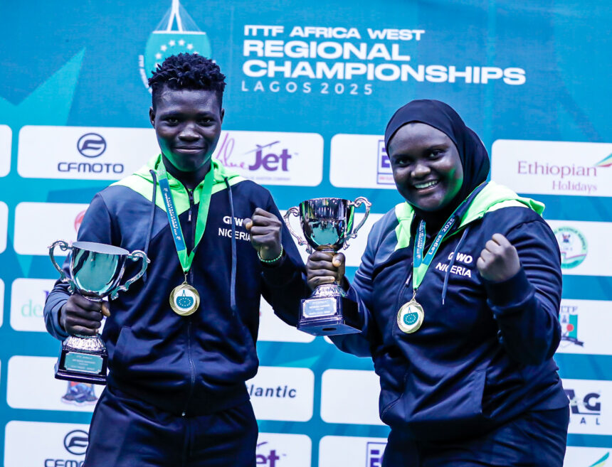 Kuti defends men’s crown, Ojomu claims first title as Nigeria sweeps ITTF West Africa Championships