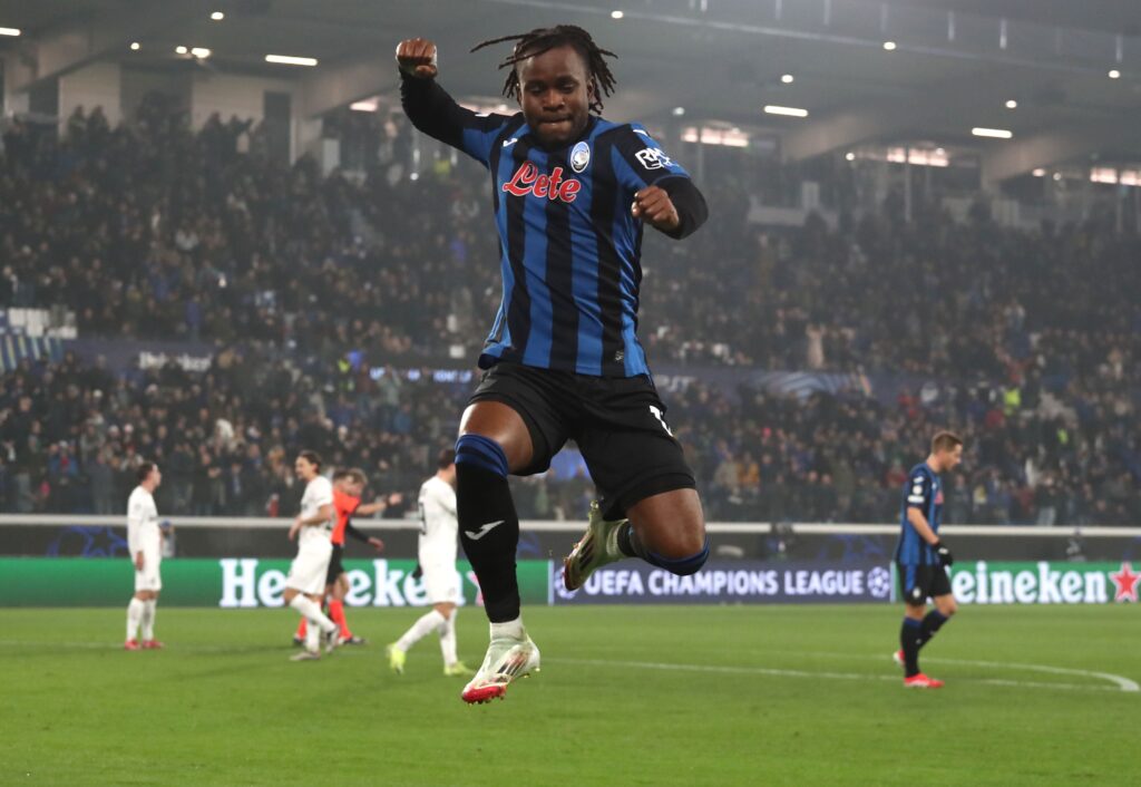 Ademola Lookman celebrates scoring a goal (Photo by Marco Luzzani/Getty Images)