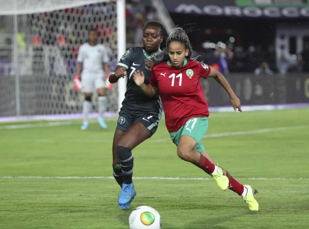 Super Falcons vs Morocco at the 2022 WAFCON
