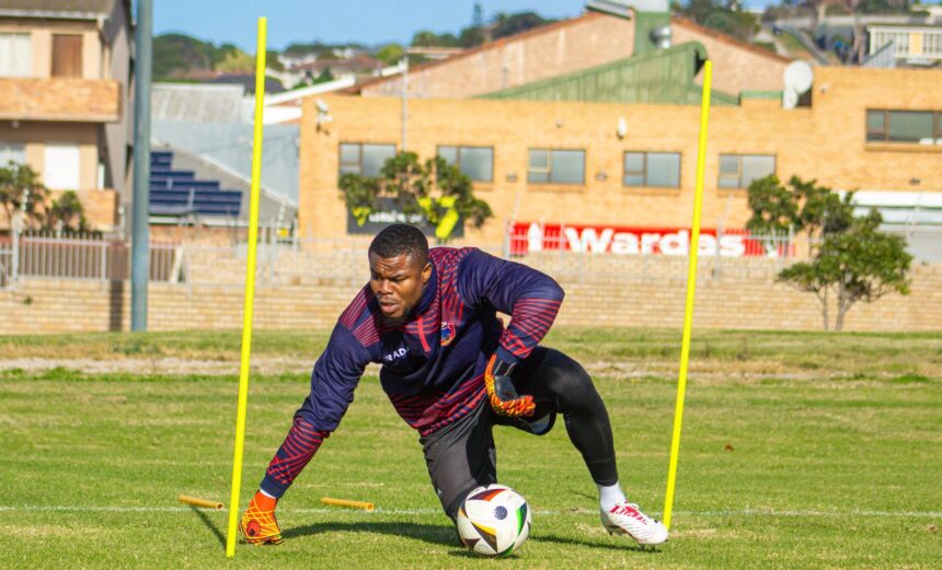 Stanley Nwabali in preseason with Chippa United