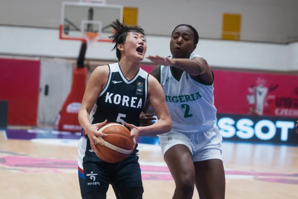 Junior D’Tigress lose 85–79 to Korea, to battle China for 11th place 38 Nora Ezike (right) in action for Junior D'Tigress
