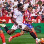 Akor Adams in action for Sevilla