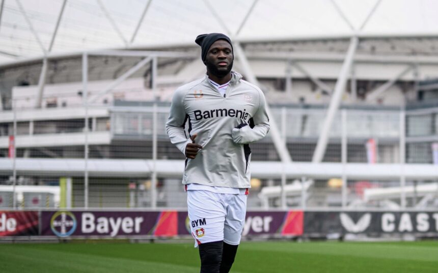 Boniface returns to Germany after medicals, awaits AC Milan decision on transfer