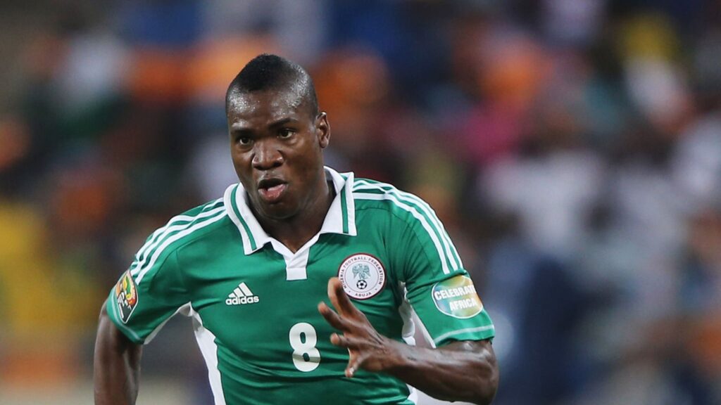 Brown Ideye in action for the Super Eagles