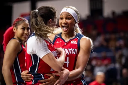 Iriafen posts fourth straight double-double as Mystics down Sparks 95-86