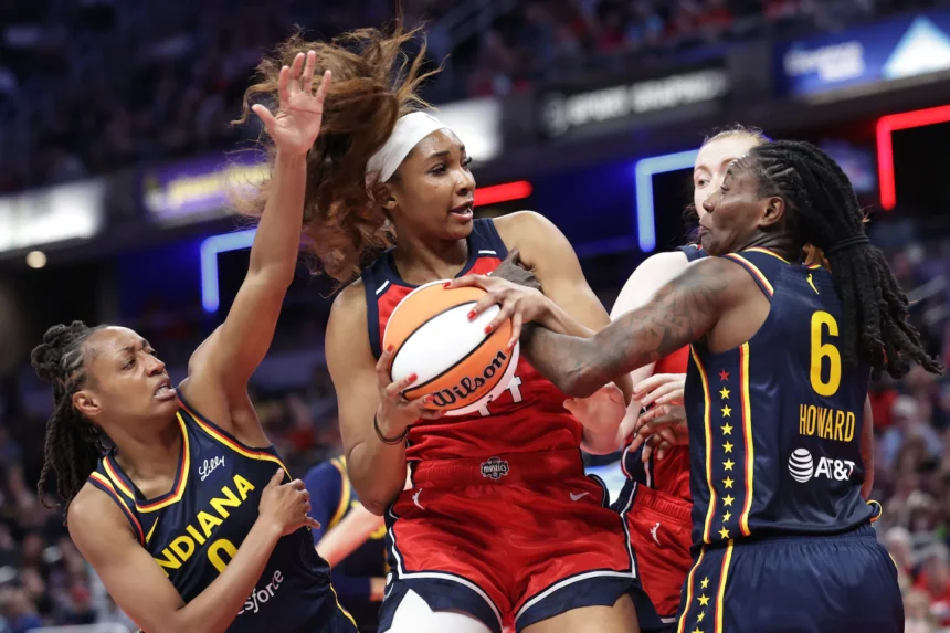 Kiki Iriafen grabs 14th double-double in Mystics’ 91-81 loss to Aces