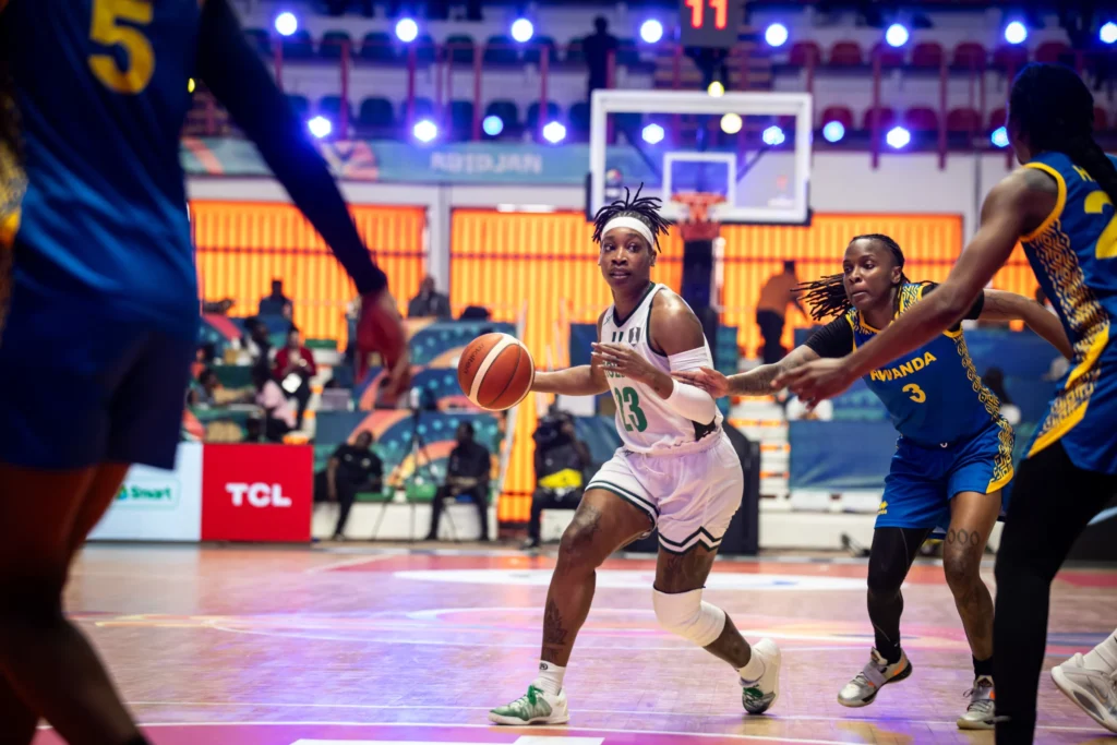 Ezinne Kalu in action for D'Tigress at the 2025 FIBA Women's Afrobasket