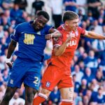Bright Osayi-Samuel contesting for the ball