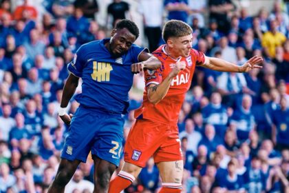Bright Osayi-Samuel contesting for the ball