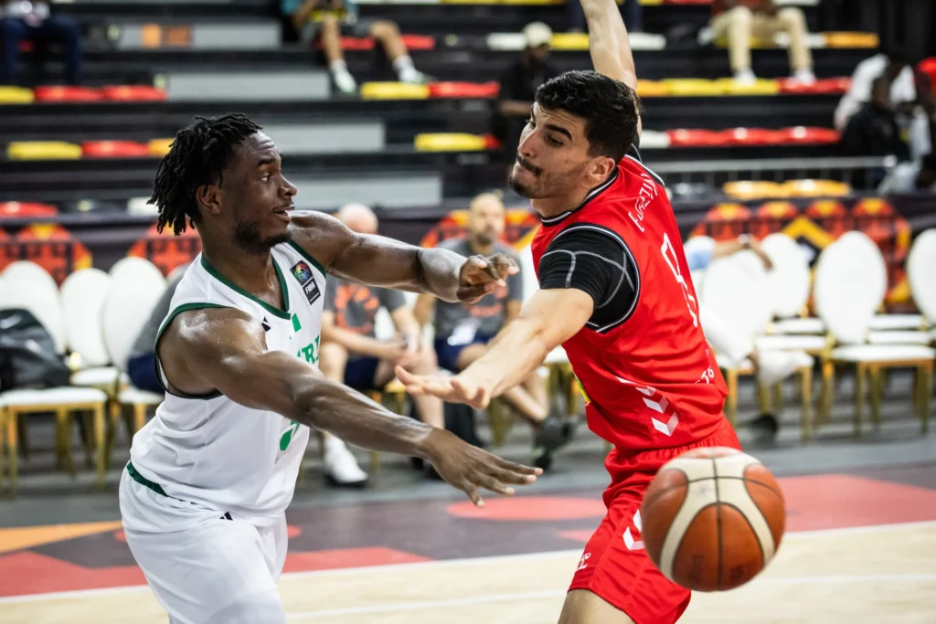 D'Tigers' Caleb Agada in action against Tunisia