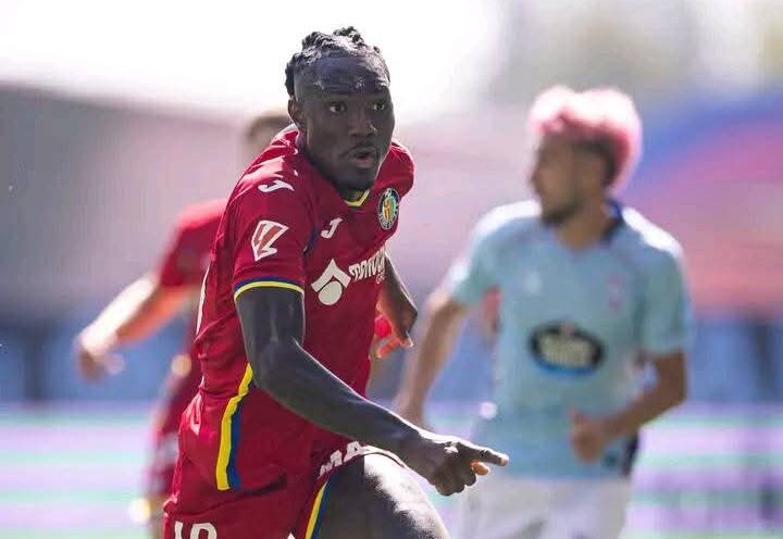 Chrisantus Uche in action against Celta Vigo
