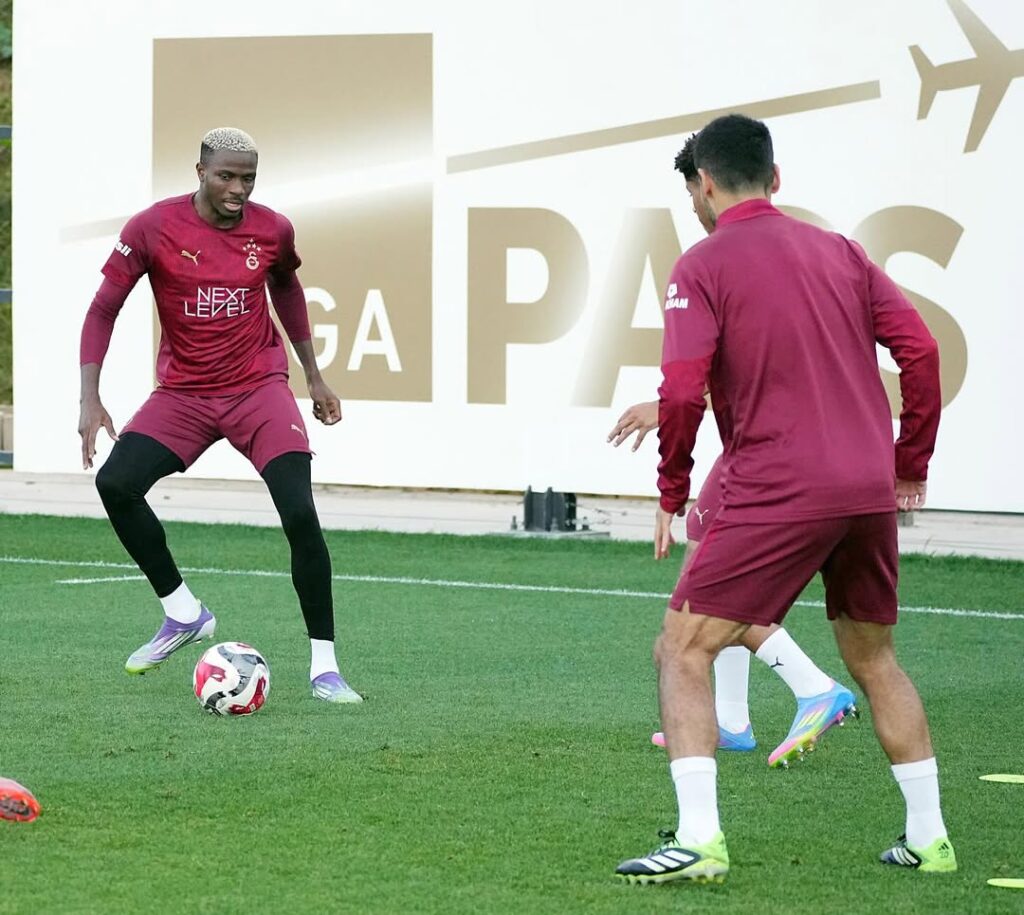Victor Osimhen in Galatasaray training on Sunday