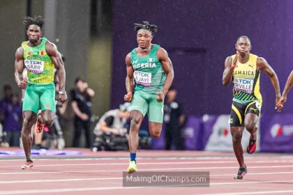 Ajayi, Okon power Nigeria into men’s 100m semi-finals on Day 1 of World Athletics Championships