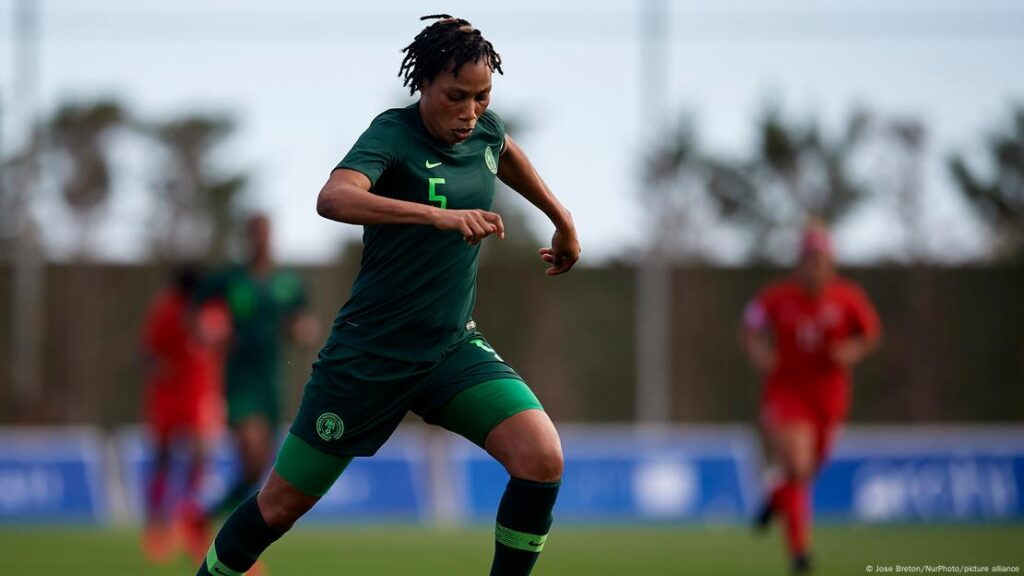 Onome Ebi in action for the Super Falcons