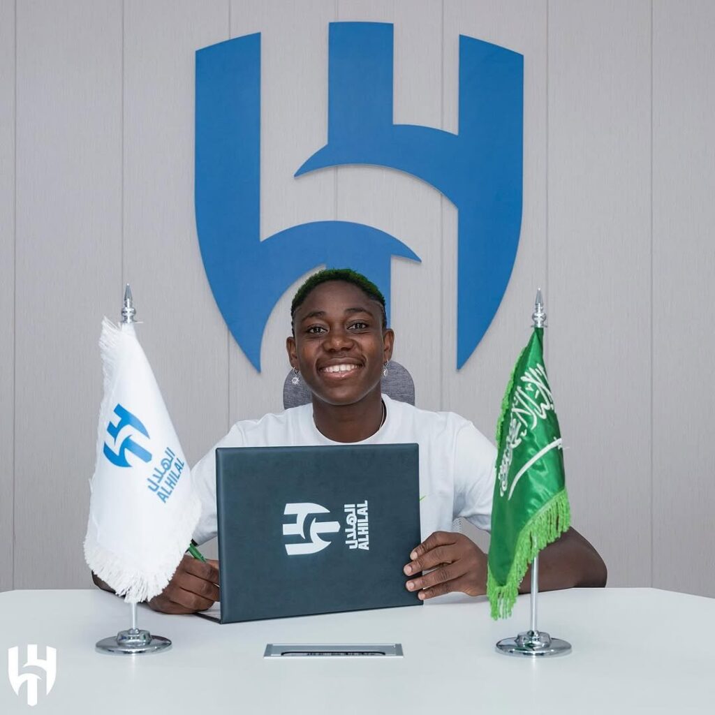 Al Hilal sign Super Falcons star Asisat Oshoala on two-year deal