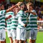Kelechi Iheanacho celebrates with teammates