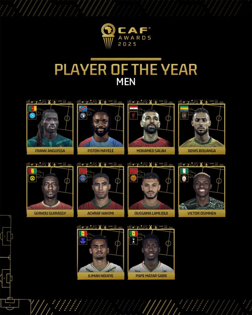 CAF Awards: Victor Osimhen nominated for player of the year