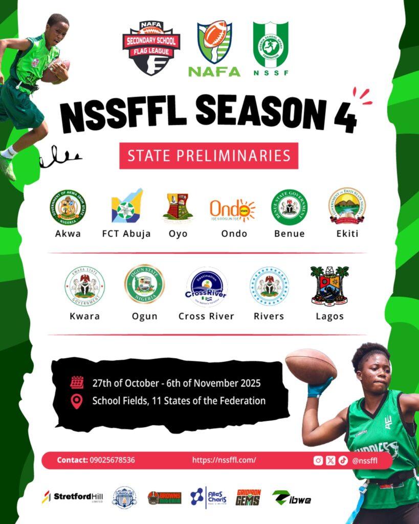 Nigerian Secondary School Flag Football League season 4 unveiled in Lagos