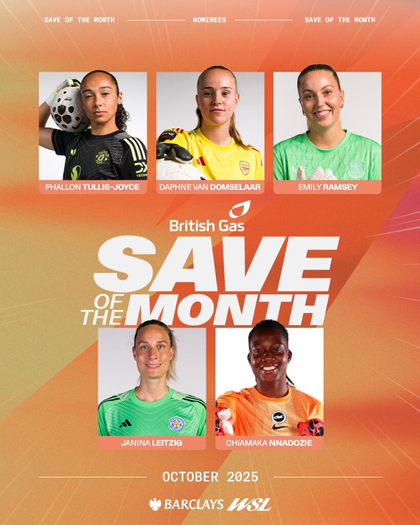 Nnadozie nominated for October Barclays WSL save of the month 38 Nnadozie nominated for October Barclays WSL save of the month