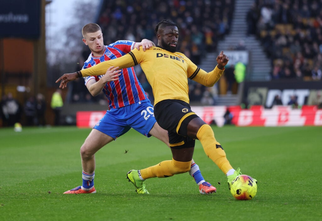 Tolu Arokodare in action against Crystal Palace