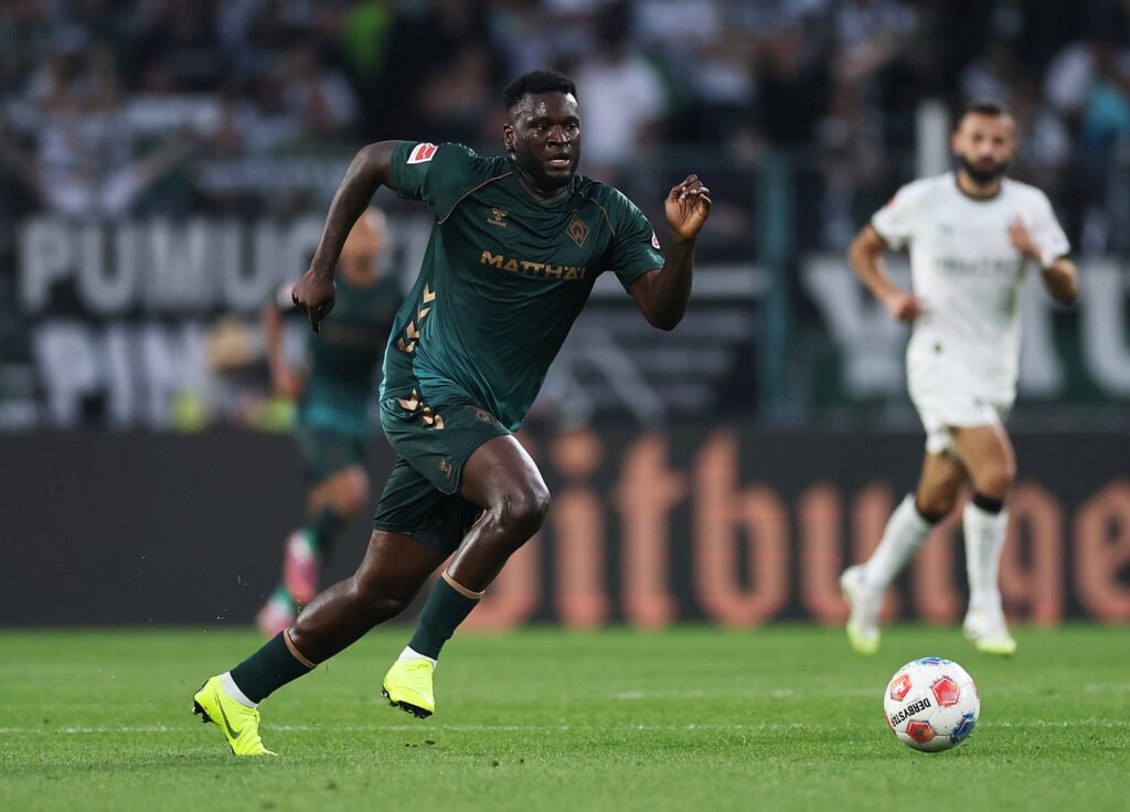 Victor Boniface in action for Werder Bremen