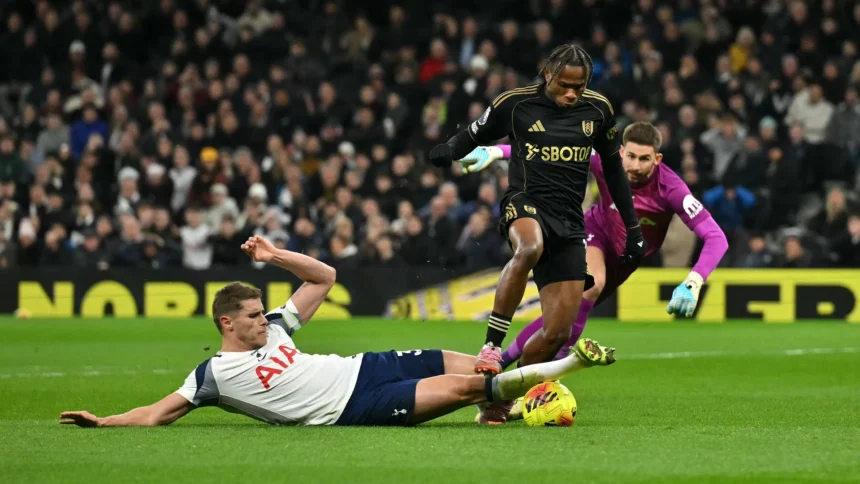 Samuel Chukwueze in action for Fulham