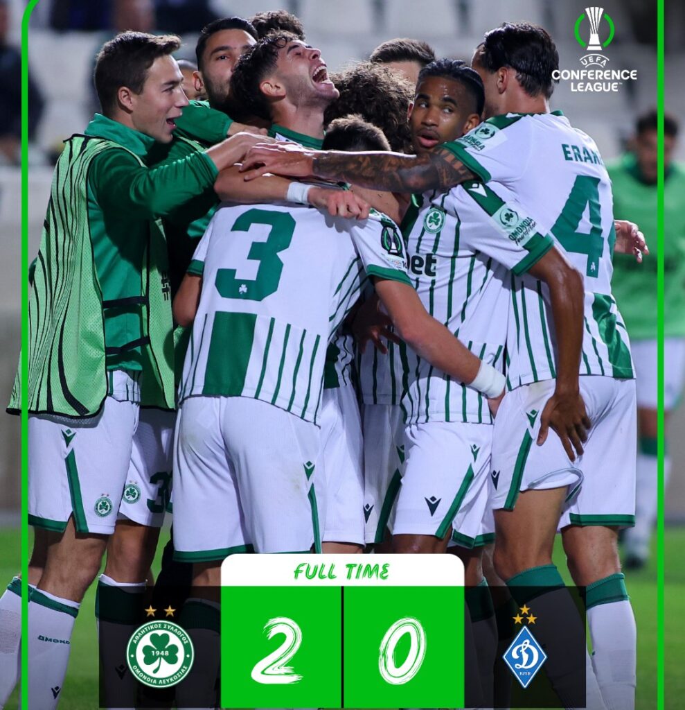 Conference League: Francis Uzoho keeps clean sheet as Omonia Nicosia beat Dynamo Kyiv 2-0 39 Omonia Nicosia