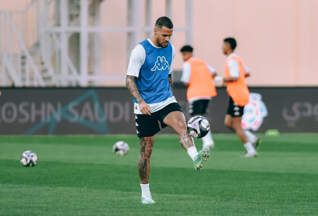 William Troost-Ekong before the game against Al-Hazem