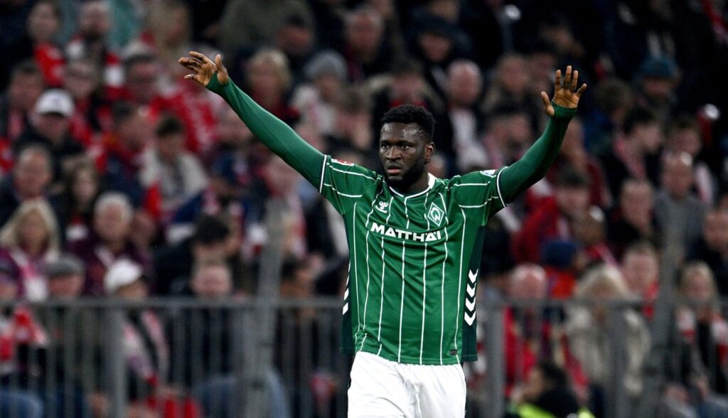 Victor Boniface in action for Werder Bremen