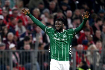 Victor Boniface in action for Werder Bremen