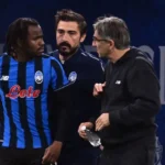 Ademola Lookman clashes with Atalanta manager Ivan Juric