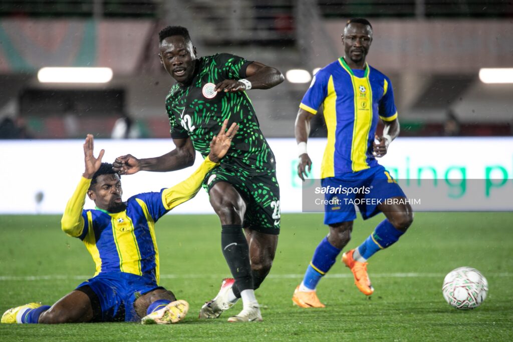 AFCON 2025: Akor Adams in action for the Super Eagles against Tanzania... Photo: Safari Sports
