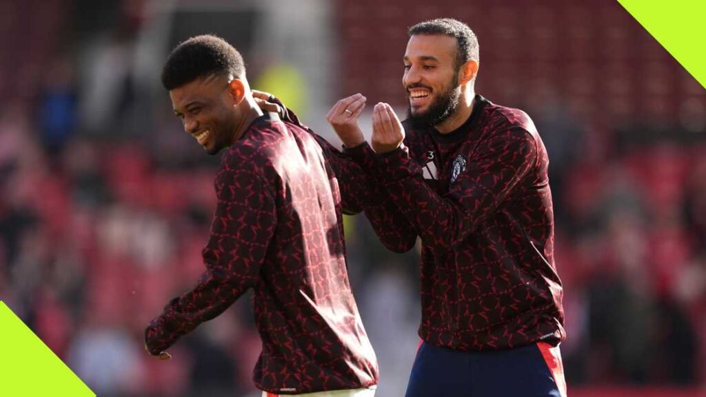 Amad Diallo (left) and Noussair Mazraoui