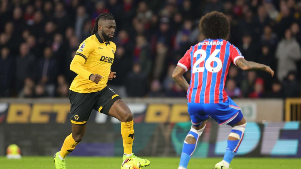 Tolu Arokodare in action against Crystal Palace