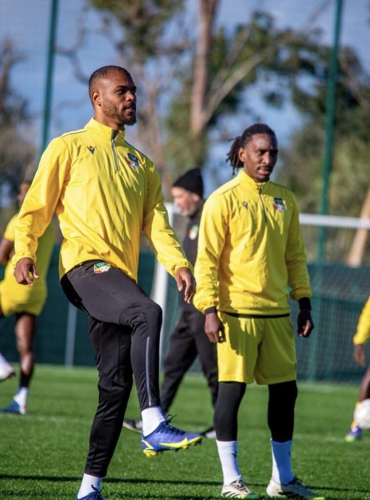 Benin players in training