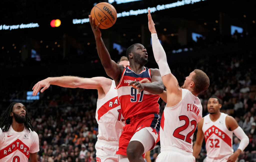 Eugene Omoruyi in action for the Washington Wizards