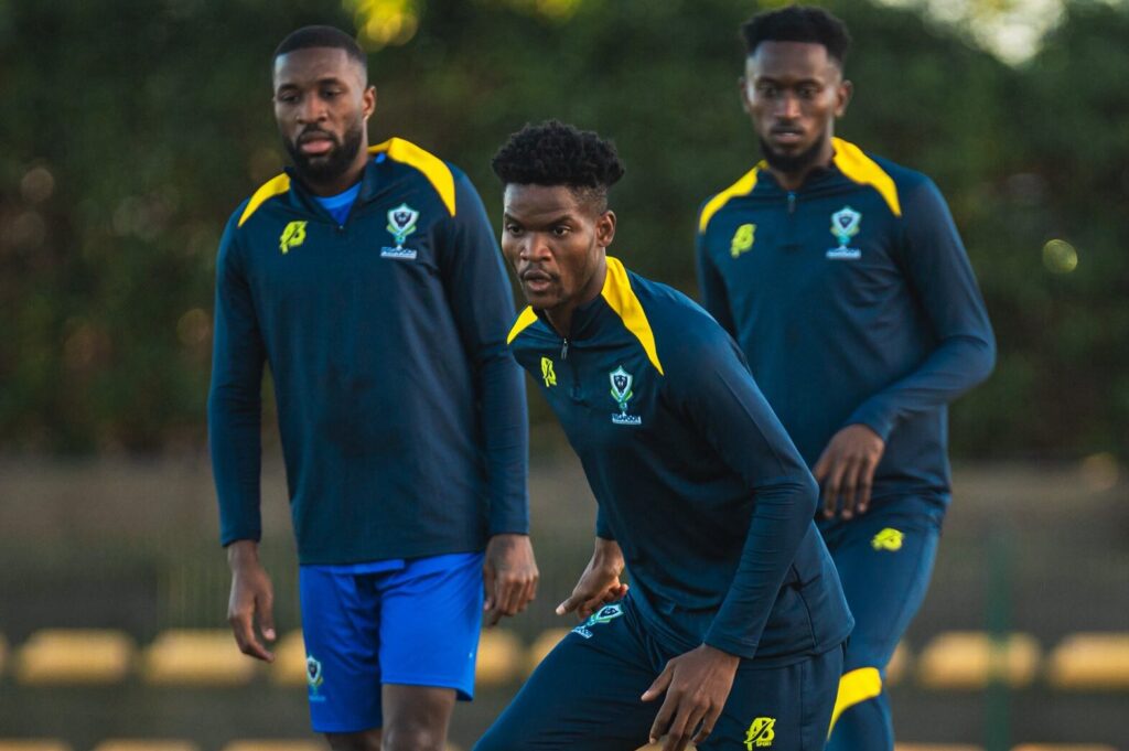 Gabon players in training